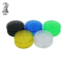 SY 1 шт. 59*22 мм пластиковая акриловая круглая форма жесткий пластик травяные травы измельчитель сигарного табака дым специи дробилка ручной Muller