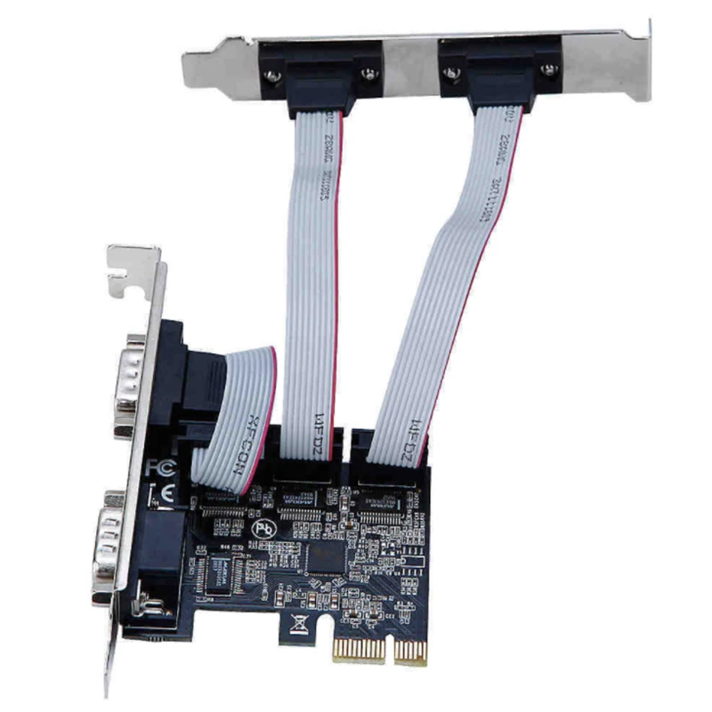 ASIX 99100 Chip group PCIe 4 портовый последовательный порт дополнительная карта мульти RS232