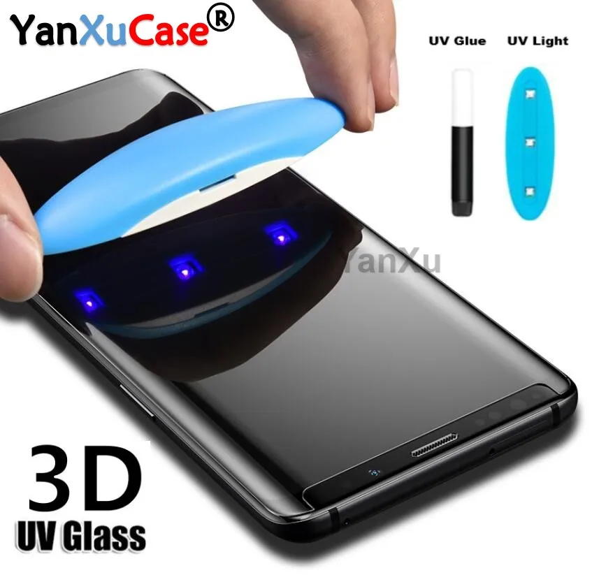 3D УФ закаленное стекло для Samsung Galaxy Note 20 Ultra 10 plus полное покрытие защита экрана на