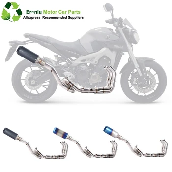 

Motorcycle Carbon Fiber Exhaust Muffler Full System Slip-On Middle pipe For yamaha Tracer 900 MT-09 FZ-09 MT09 FZ09 2014-2017