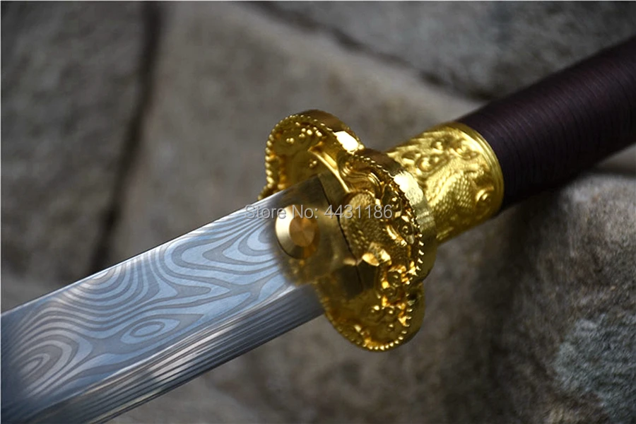 Tradition Handmade Chinese Qing Dynasty Kylin Saber KungFu Broad Knife Sharp High Manganese Steel WuShu Broadsword Dao Sword