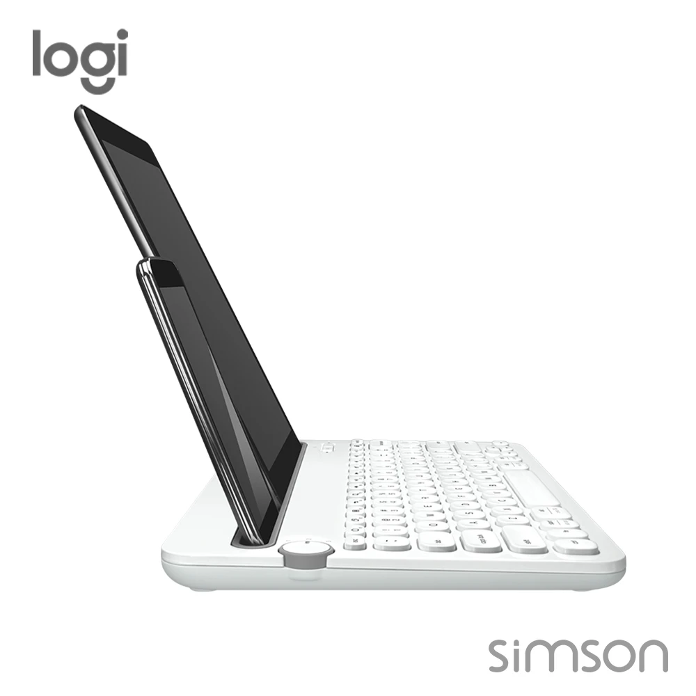 Logitech-teclado inalámbrico K480 con Bluetooth, conjunto de ratón multidispositivo con ranura para soporte para teléfono, para Windows, Mac, OS, iOS y Android