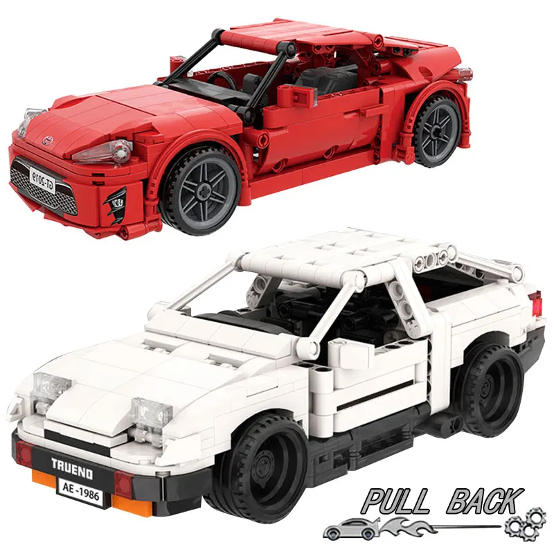 Форма King творческая техника автомобиль MOC Initial D AE86 мультяшный строительные блоки