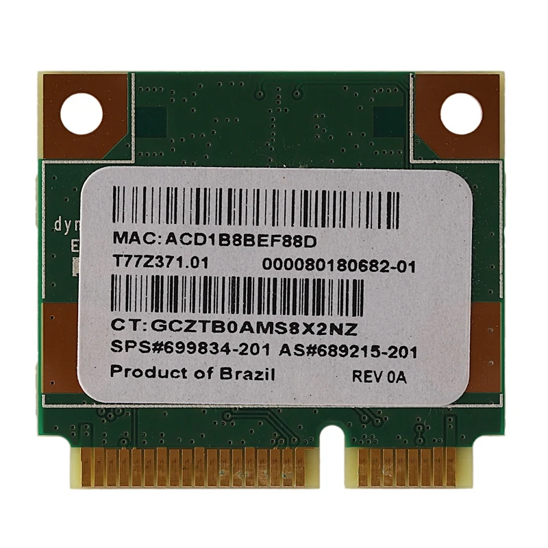 150 Мбит/с 2 4 ГГц RT3290 802.11B/G/N беспроводной Wlan WIFI + Bluetooth BT 3 0 Половина Mini PCI E карта для HP