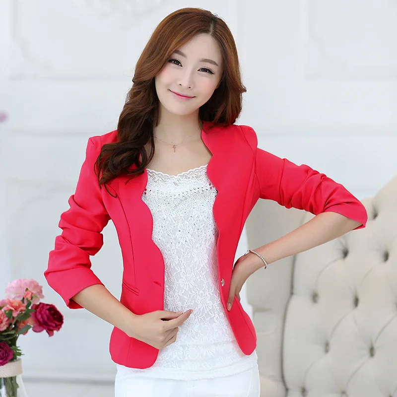 

2018 Spring And Autumn New Style WOMEN'S Coat Slim Fit Korean-style Elegant Suit WOMEN'S Dress Short
