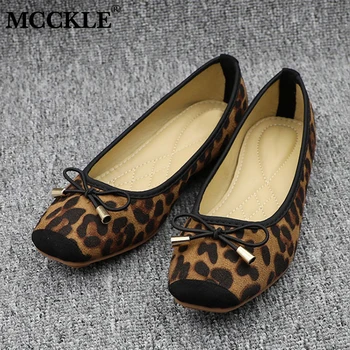 

2020 Spring Woman Leopard Ballet Women Slip on Loafers Ladies Flats with BowFordable Ballerina Platform Comfy Casual Flat Shoes