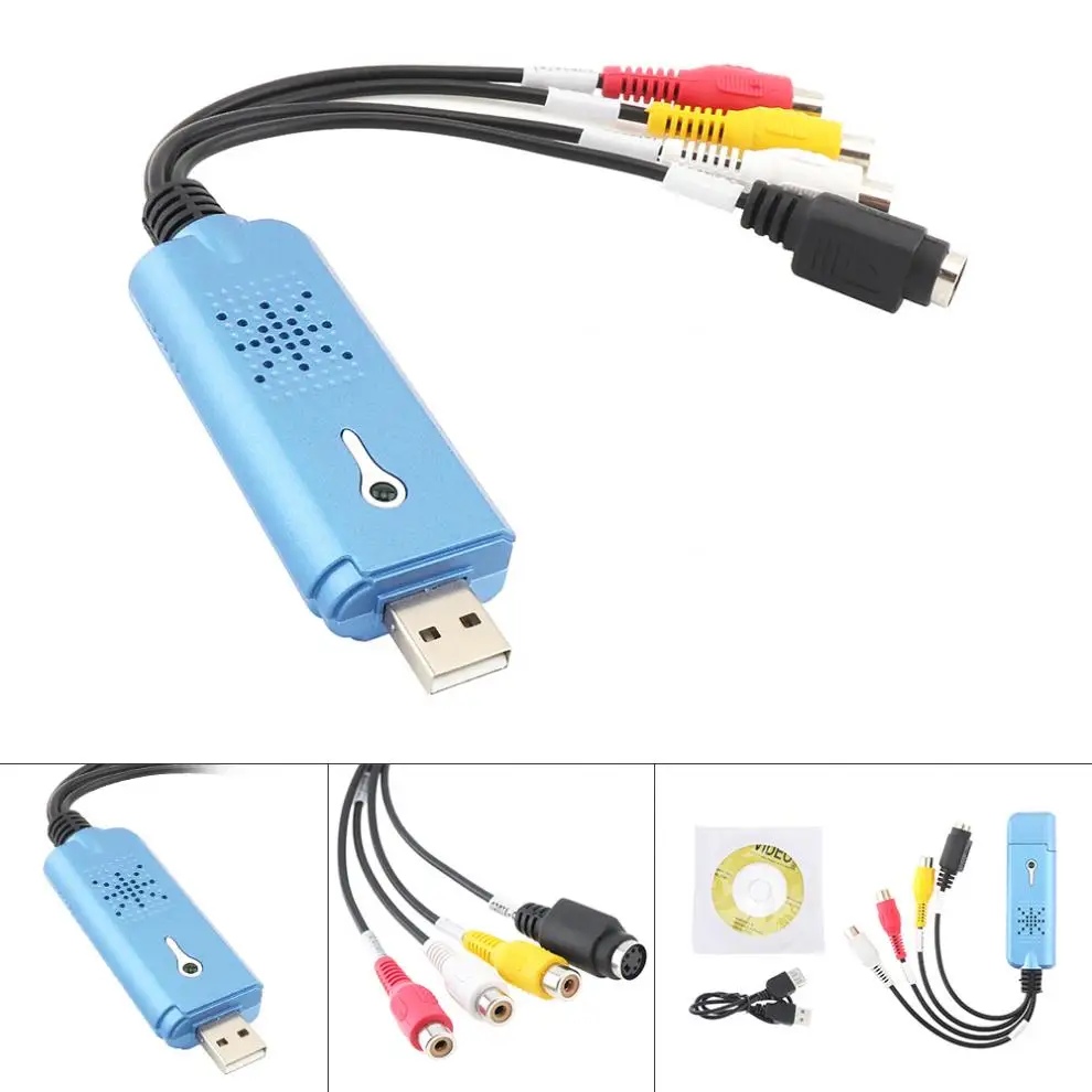USB 2 0 конвертер видеозахвата карта DVD AV к компьютерная Установочная коробка с