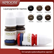 AIMOOSI eyeborw pigment sample 5ml 6 colors semi permanent makeup microblading pigment eyebrow eyeliner pigment pmu tattoo ink