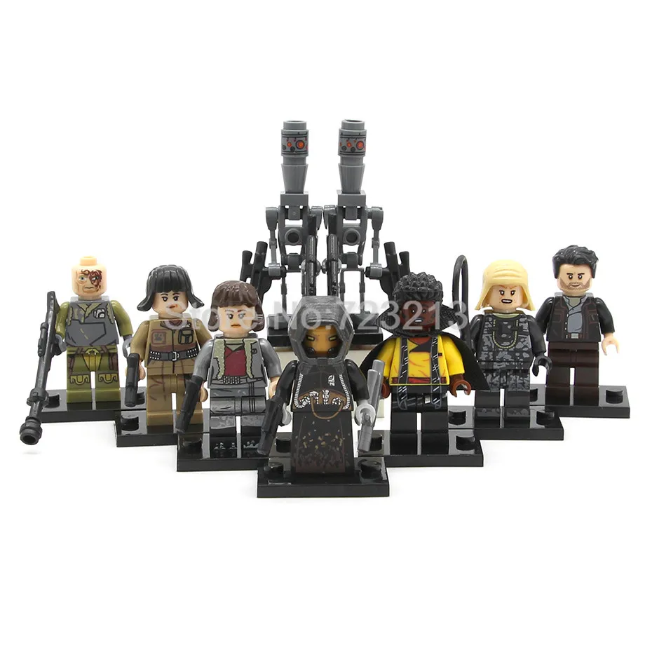 Одиночная Obi Wan Star Wars Qi'Ra Quay Tolsite Lando Poe Dameron IG-88 Rose Lobot Модель Набор строительных блоков кирпичные игрушки