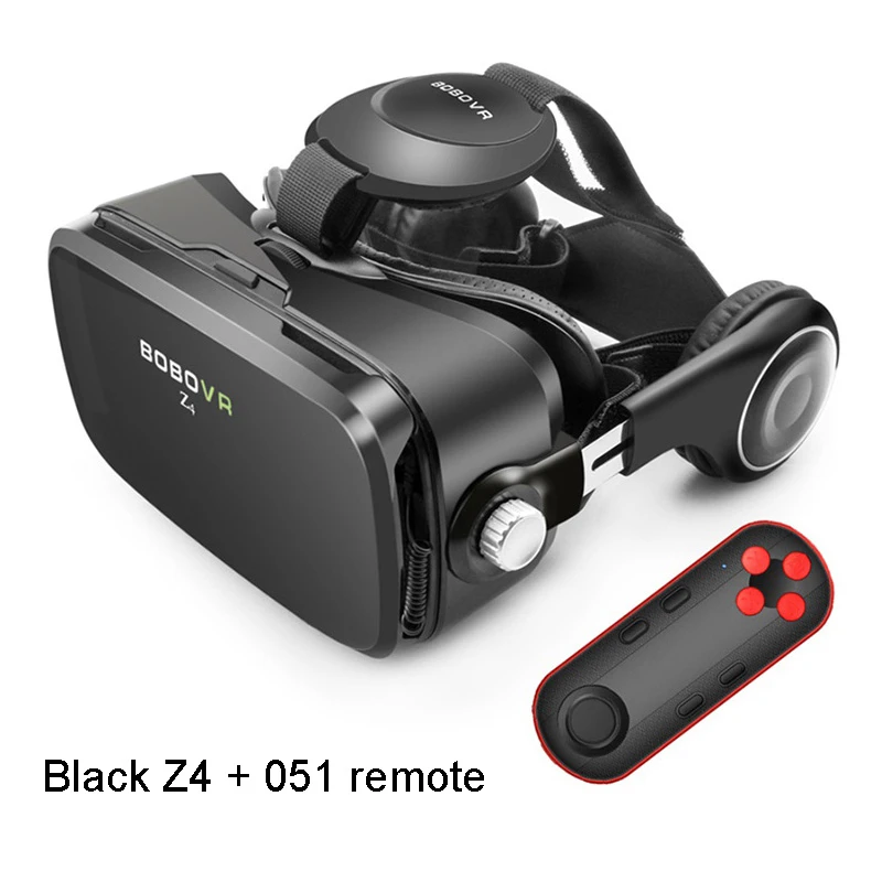 Black 015 Remote Горячая Распродажа Bobovr Z4 кожаный 3d картонный шлем виртуальной реальности Гарнитура для очков виртуальной реальности стерео Bobo Vr для 4-6 'мобильного телефона - Цвет: Black 015 Remote
