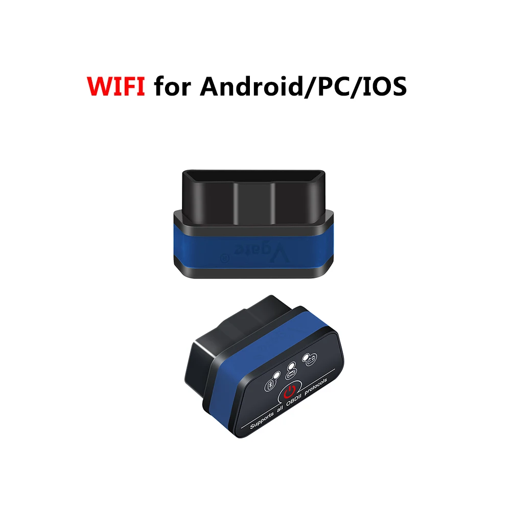 Vgate iCar2 Bluetooth/Wifi OBD2 сканер для Android/PC/IOS elm327 OBD 2 Автомобильный Диагностический Автосканер ELM 327 OBDII считыватель кодов - Цвет: Blue Wifi