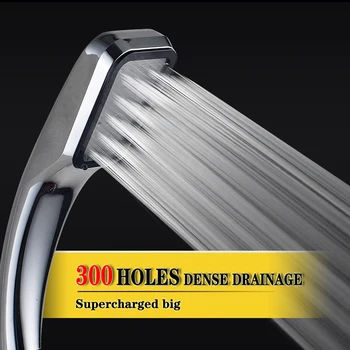 

High Quality High Pressure Water Saving 300 Holes Shower Head Filter Douche Water Saving Diverter Nozzle Gel Douche Hose Shower