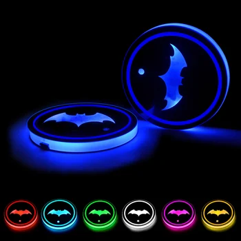 

DERI 68MM Car Car Cup Mat Car Accessories Multi-color LED Auto Cup Bottle Holder Anti-slip Pad For BMW For Audi For Benz