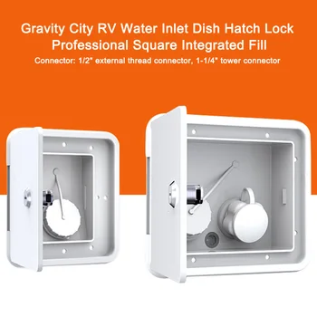 

Easy Install RV Water Inlet With Keys Screws Gravity City Professional Dish Hatch Lock Integrated Fill Controllable Universal