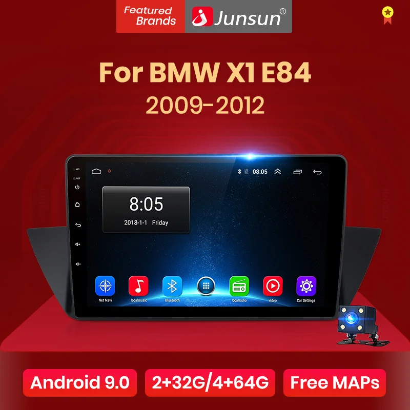 Junsun V1 2G + 32G Android 9 0 для BMW X1 E84 2009 2012 автомобильный Радио Мультимедиа Видео плеер
