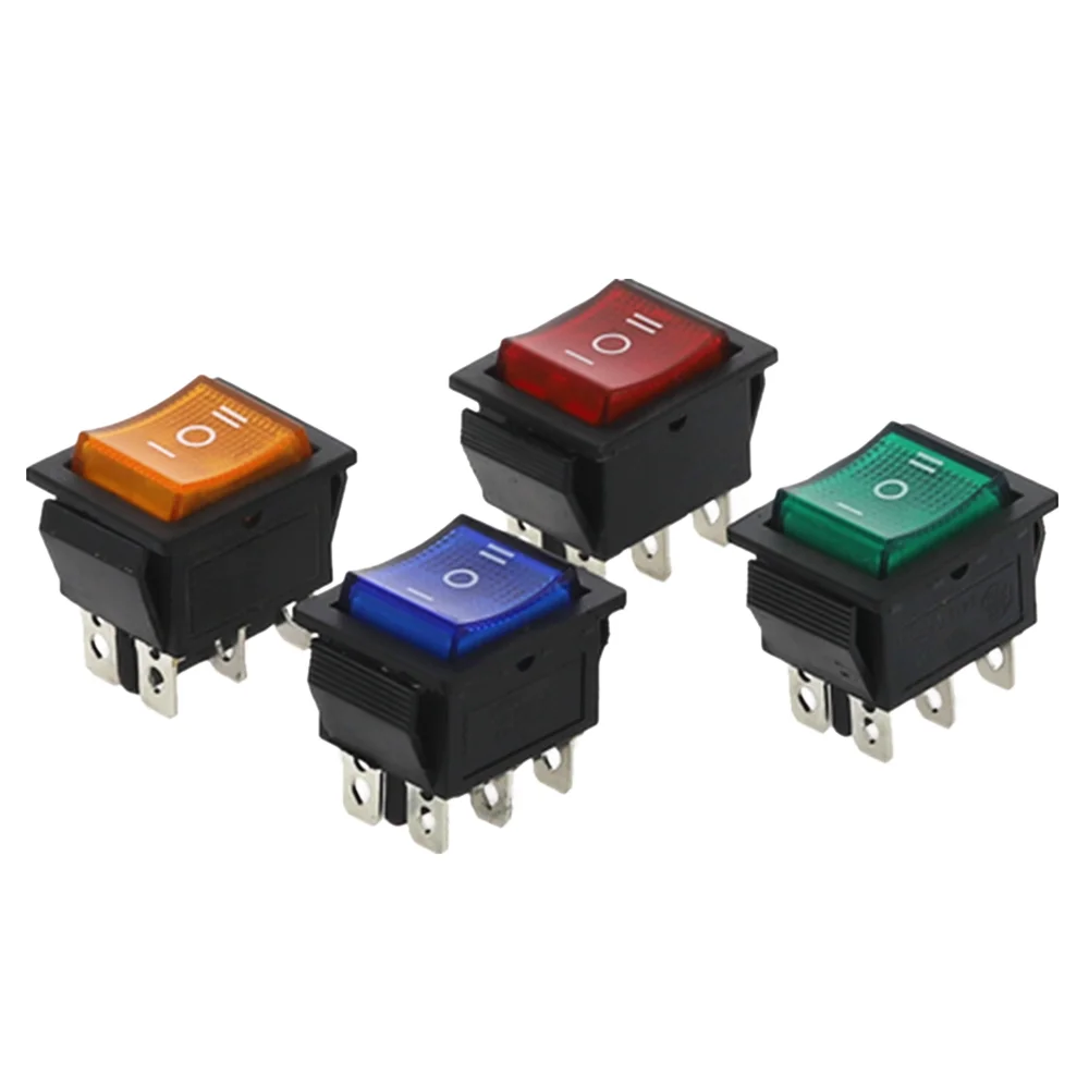 4Pcs KCD4 Rocker Switch Power Switch 3 position 6 Pins Electrical
