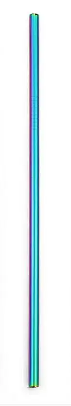 Straight straw 100 шт./лот радужные разноцветные восстанавливаемые соломинки из нержавеющей стали 304 длина 215 мм диаметр 6 мм FDA можно мыть в посудомоечной машине - Цвет: Straight straw