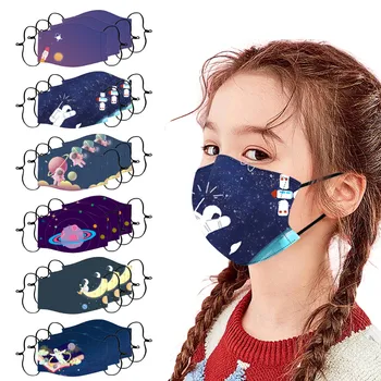 

Fashion Mask Mascarillas 3pc Children's Adjustable Windproof Reusable Printed Face Mask Masque Masks Mondmasker Wasbaar