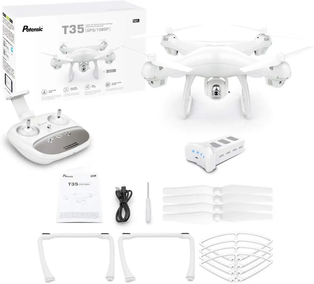 Potensic T35 gps RC Дрон Профессиональный бесщеточный 5G Follow Me WiFi FPV 1080P HD камера VS Selfie дистанционное управление Квадрокоптер