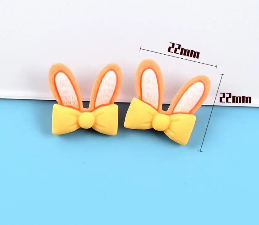 20pcs/lot Cartoon bow Flatback Resin Cabochon Kawaii Flat back Cabochons Kids Hair Bows Accessories DIY Embellishments Decor