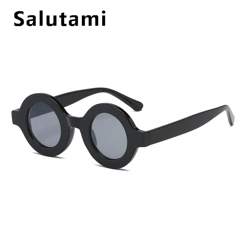 Белые, черные, маленькие круглые брендовые солнцезащитные очки для женщин и мужчин, Ins,, с буквенным принтом, оправа, женские солнцезащитные очки, винтажные, пара оттенков