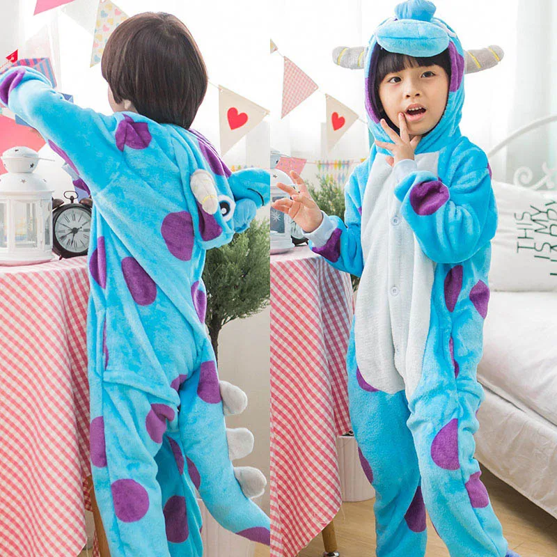 Pijama Unicornio Infantil/зимняя Пижама; детская Рождественская Пижама с единорогом для девочек; фланелевые зимние теплые пижамы; детская одежда для сна - Цвет: L041