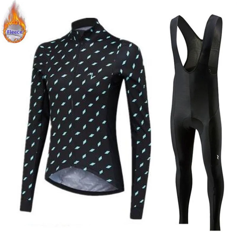 

2019 Morvelo Cycling Jersey Women pro team Long Sleeve Set Winter Thermal Fleece MTB bike Cycling Clothing Maillot Ropa Ciclismo