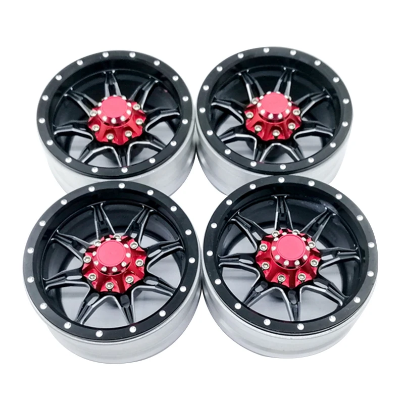 

4Pcs Rc Rock Crawler Metal Wheel Rim 1.9 Inch Beadlock For 1/10 Axial Scx10 90046 Tamiya Cc01 D90 D110 Tf2 Traxxas Trx-4 S119