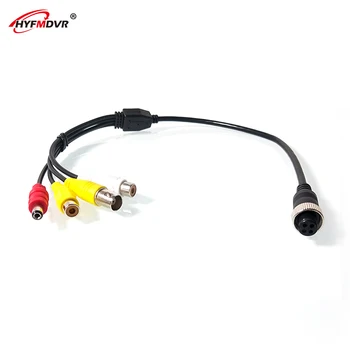 

HYFMDVR Aviation female head turn BNC video AV video AV audio DC power camera conversion cable