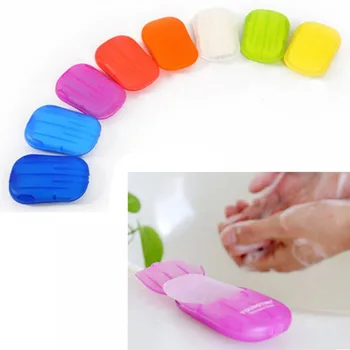 

New Hot 1 pc Box Portable Washing Slice Sheets Hand Bath Travel Scented Foaming Paper Soap Outdoor Travel Soap Paper