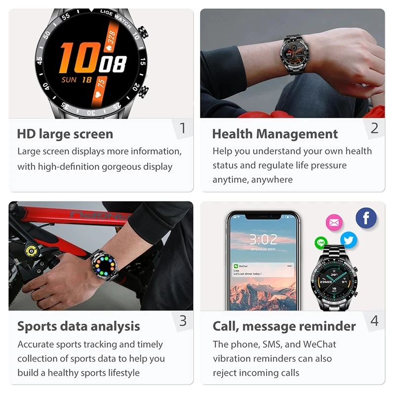 New Men's Smart Watch with Fashion business sports