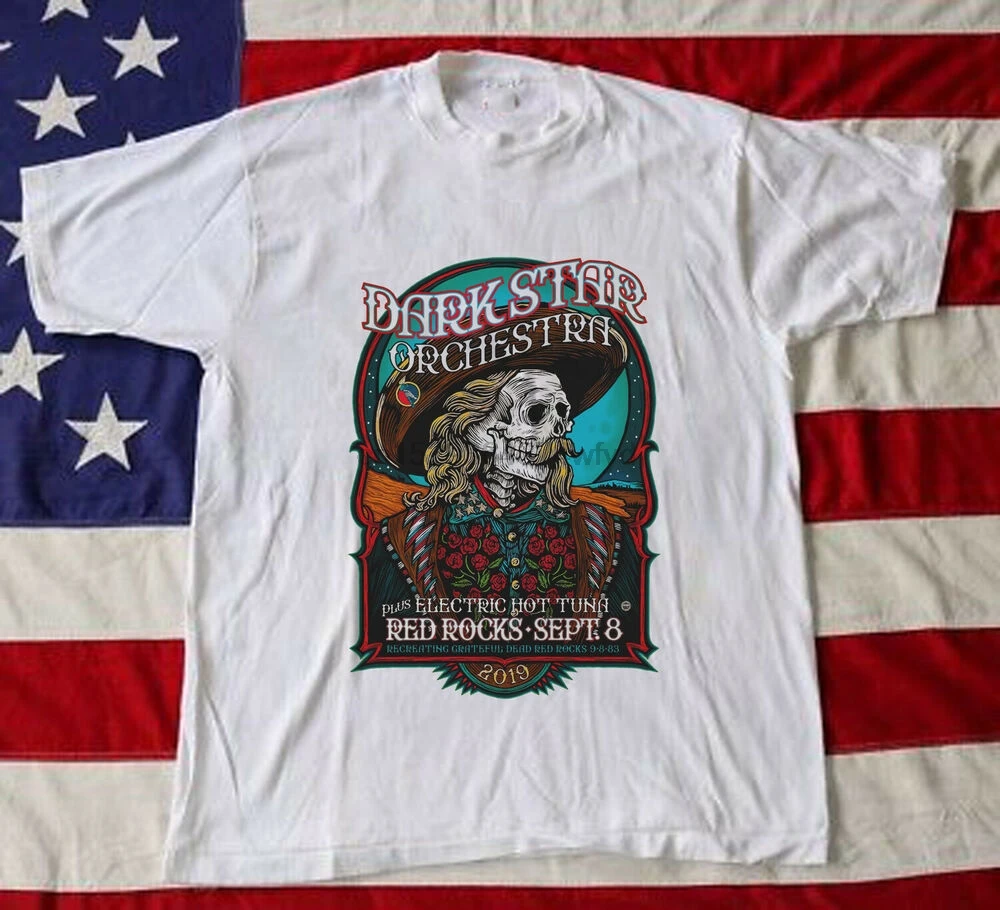 New DRAK STAR ORCHESTRA recreating grateful dead RED ROCKS T shirt |