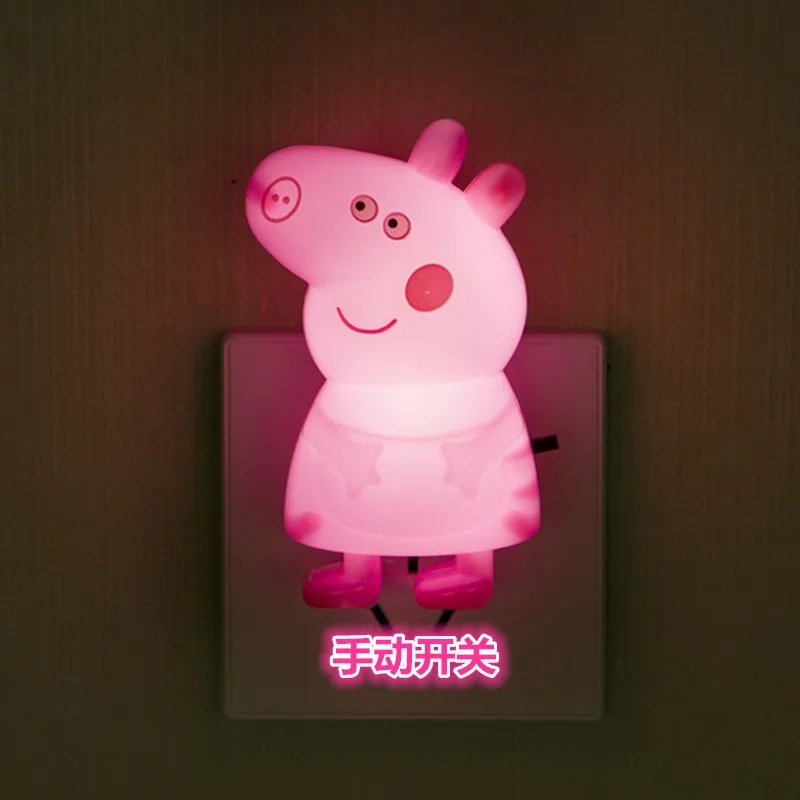 Mejor precio Lámpara de mesa con dibujos animados de Peppa Pig para niños, luz Led de noche de 0,5 W, decoración de dormitorio, enchufe, luces nocturnas, juguetes de regalo 8bWZwX7D9pX