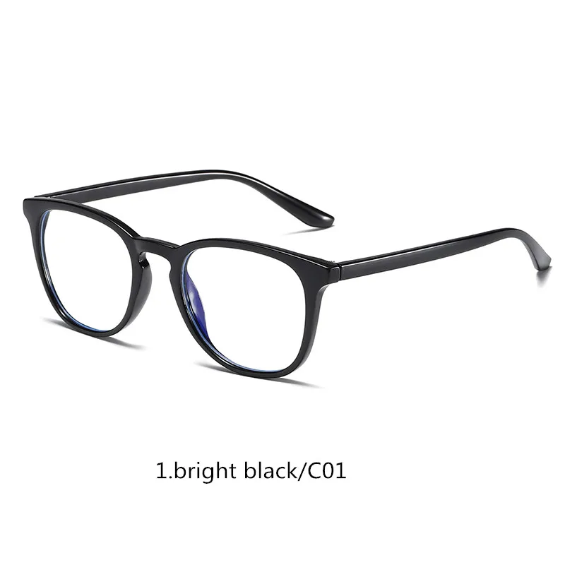 1.bright black C01 ROUPAI, синий светильник, очки, анти-радиационные очки для мужчин и женщин, очки для компьютерных игр, анти-синий луч, синий блокатор, очки glasse - Цвет оправы: 1.bright black C01