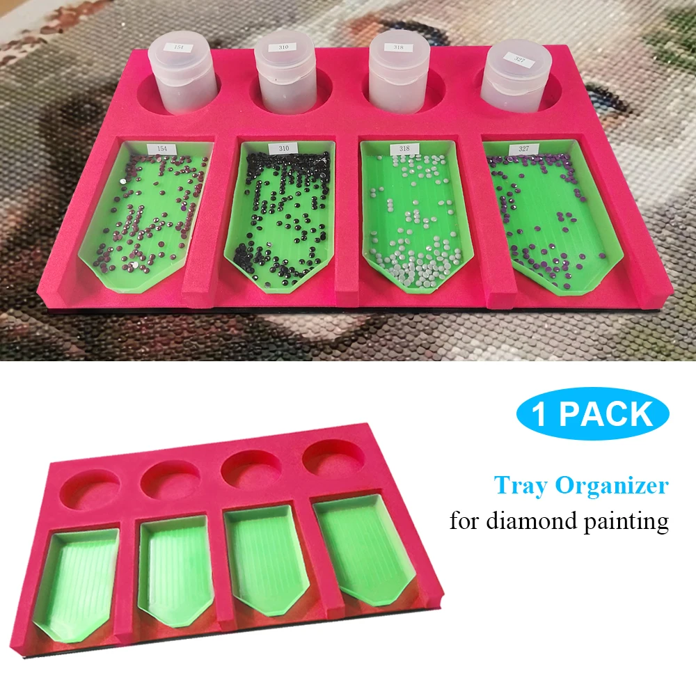 

Diamond Painting Kits Diamond Tray Organizer for Trays Containers Together 5D DIY Painting with Diamonds Accessories Tools