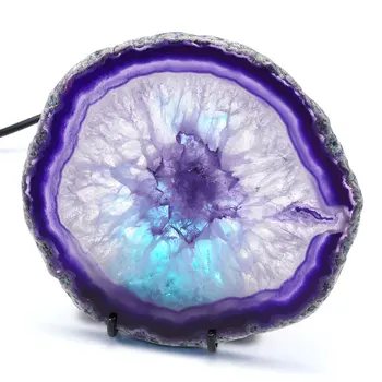 

2019 New LED Night Light Agate Stone Slice For Indoor Home Decoration Night Lamp With USB LED Night Light Desk Table Lamp