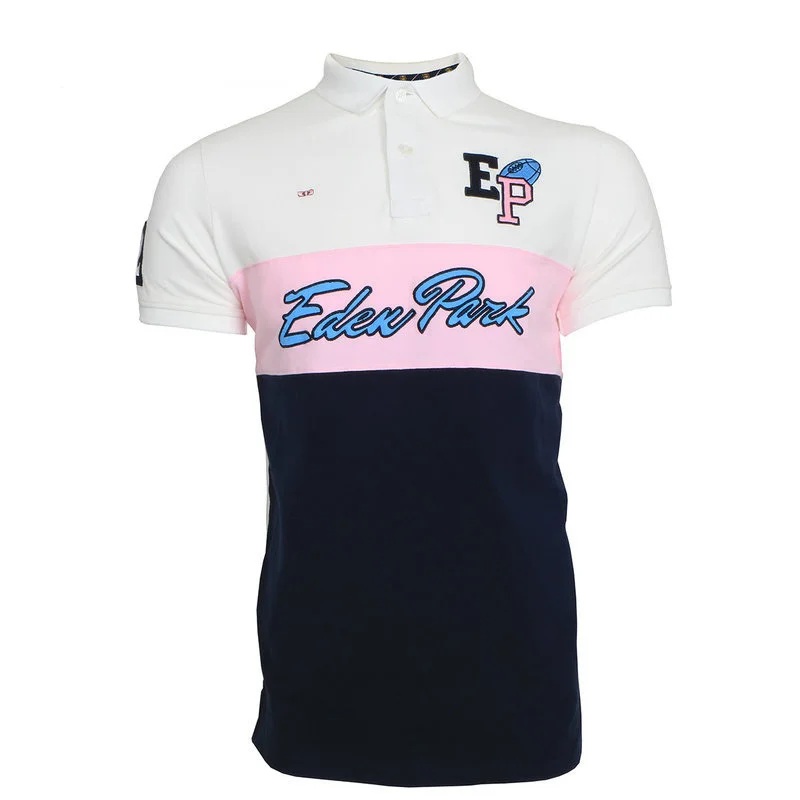 Eden Park Mannen Polo Korte Polo Kleding фирменный дизайн Camisa Masculina повседневная спортивная одежда Ademende мужские поло рубашки - Цвет: T018 White