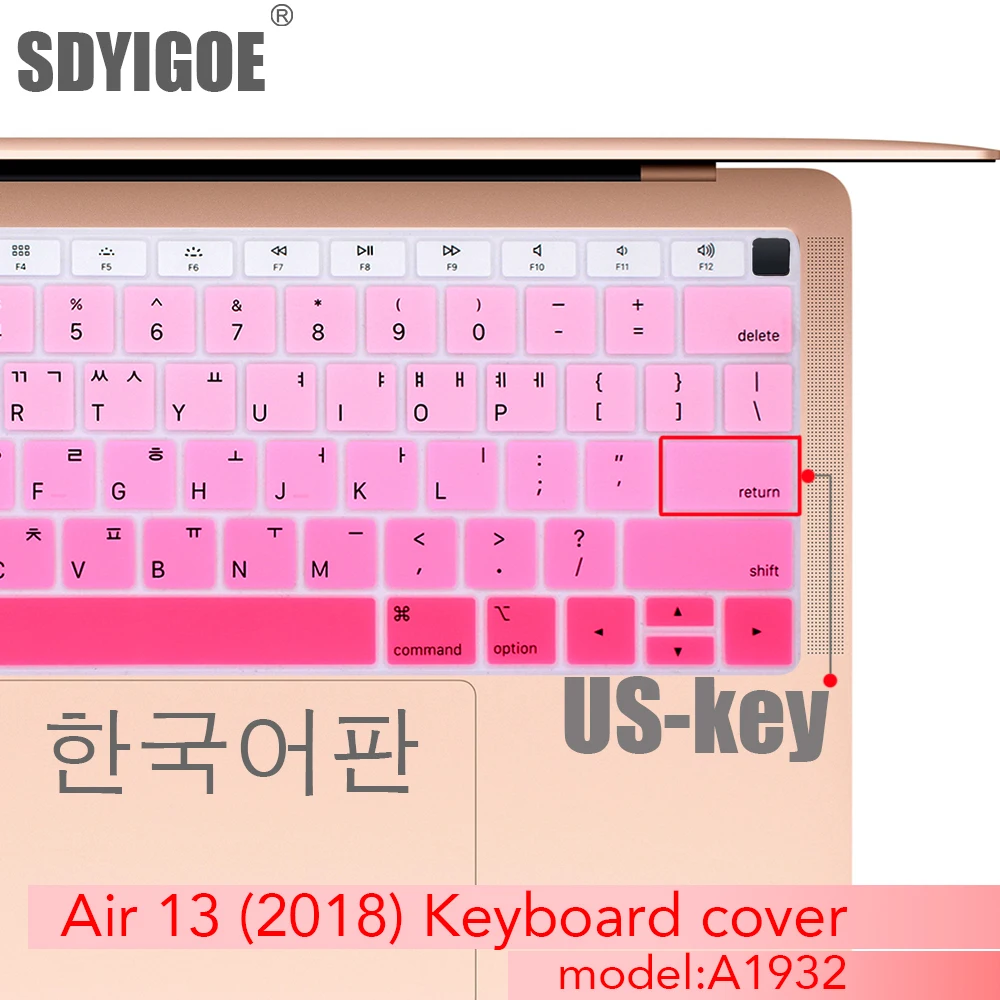 Корейский чехол для клавиатуры защитная пленка macbook air 13 дюймов с touch ID A1932