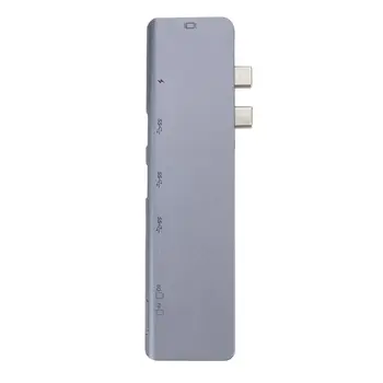 

7 In 1 Type-C HUB To HDMI USB-C Hub Card Reader Laptop Docking Stationsfor For MacBook Pro Hot