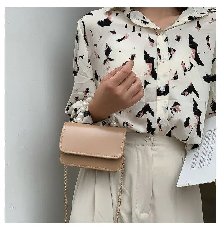 Сумки через плечо для женщин PU жемчужные сумочки модная женская цепочка Наплечная Сумка Портативная сумка женская сумка