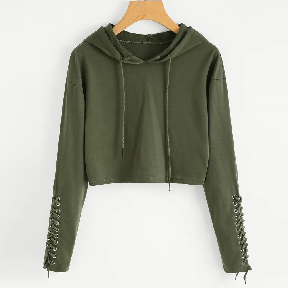 JAYCOSIN Fashion Women Casual Long Sleeve Sweatshirt Hoodie Unique Elegant Chic Comfortable Tie rope Design Sports Pullover Tops