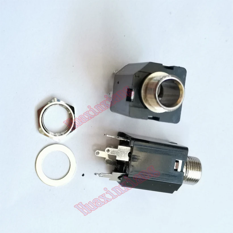 microfone de audio estereo jack femea conector 01