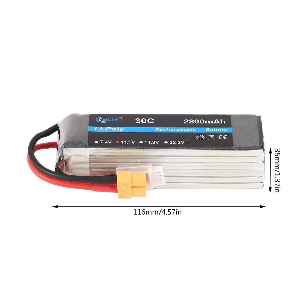 11,1 V 2800mAh 30C XT60 разъем литий-полимерный перезаряжаемый аккумулятор 8034106B для RC вертолета Qudcopter дрона грузовика автомобиля лодки