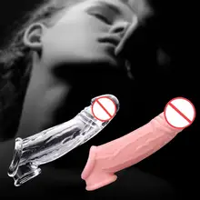 Silicone Spike Dotted Ribbed Condoms Time Delay Lasting Reusable Penis Rings Crystal Cock Ring Penis Extension Sleeve for Men