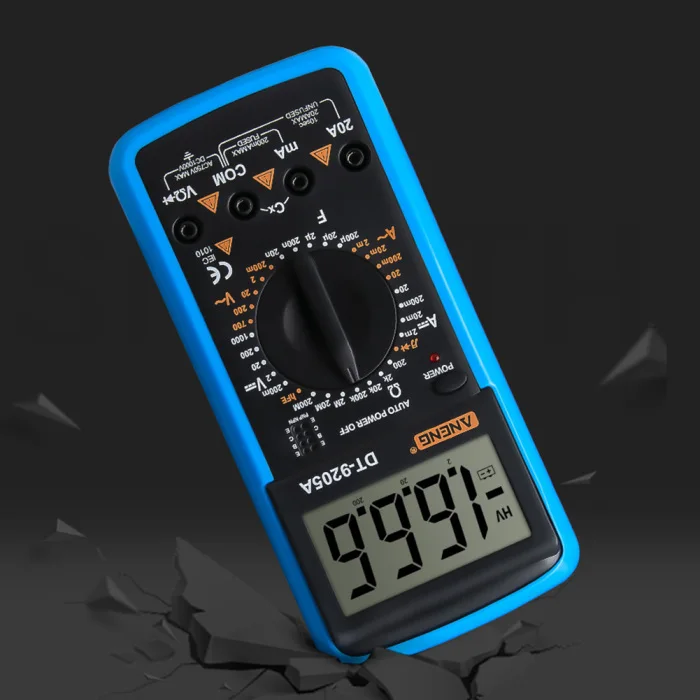 DT9205A Цифровой мультиметр с ЖК-дисплеем ручной AC DC Автоматический Диапазон мультиметр Амперметр Омметр Измеритель сопротивления емкости W