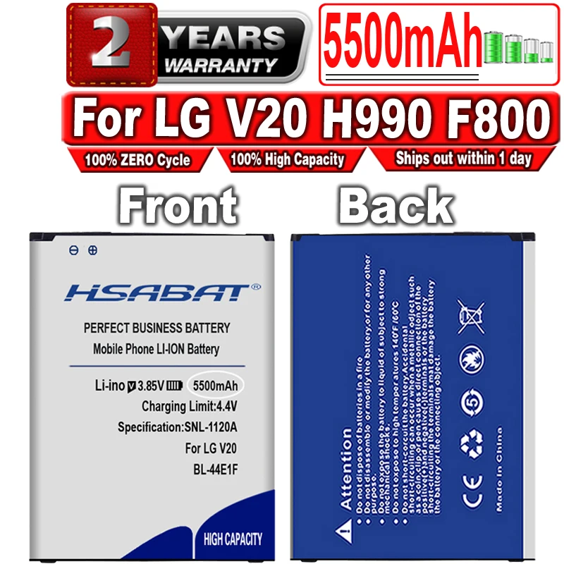 Новинка аккумулятор 5500 мАч для LG V20 BL-44E1F H990 F800 VS995 US996 LS997 H990DS H910 H918 Stylus3 M400DY |