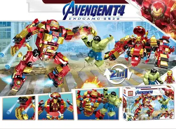 

Superhero Series Of Amazing Spiderman Iron Man Hulk Children's Educational Early Education Assembled Building Blocks Toys