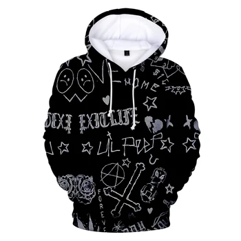 

New 3D printing lil peep Hoodies Men Women Sweatshirts Boys Girls Hoodie Autumn Harajuku Kids Hooded casual black Pullovers
