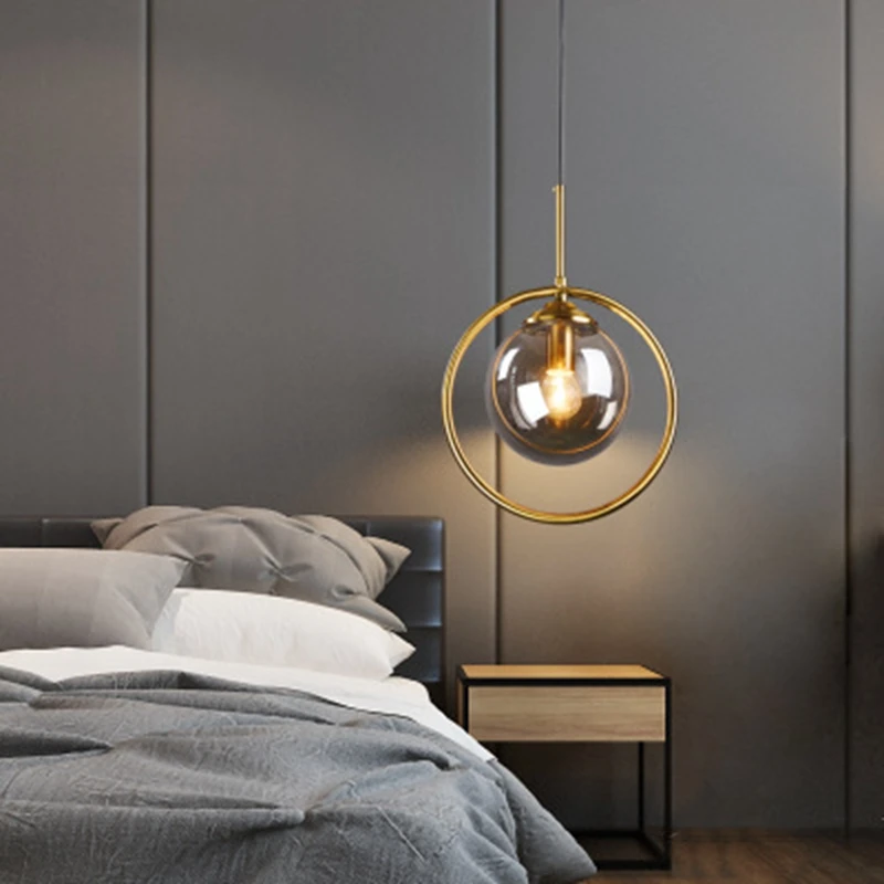 LukLoy Glass Ball Pendant Light Ball 