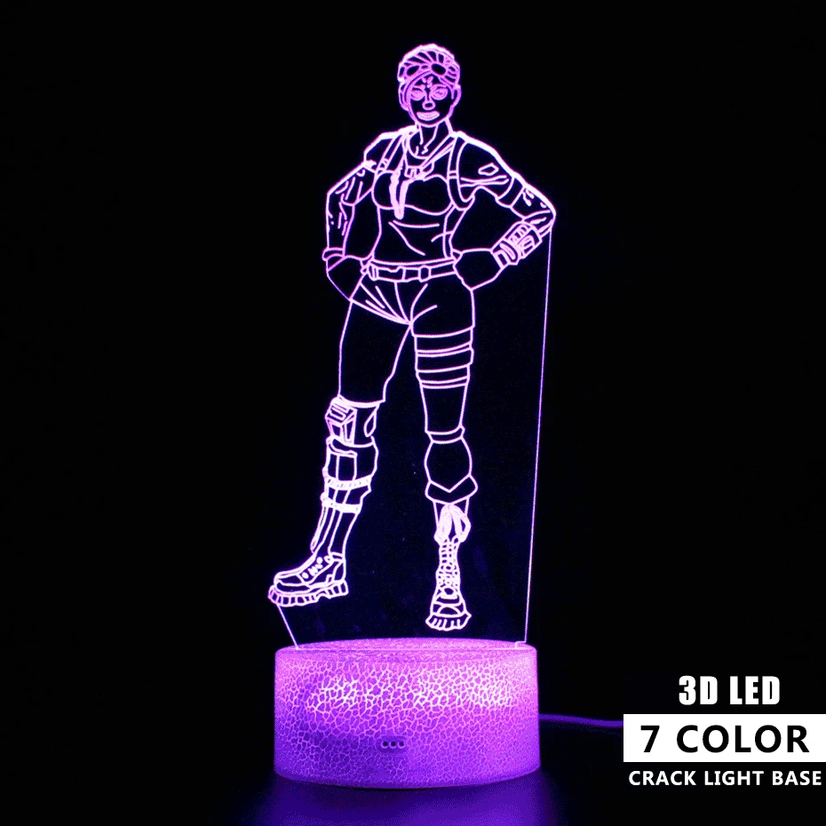 Battle Royale Game Light Sleep 3D Lamp Illusion Kids Nightlight Remote Control Touch Table Lamp Nightlight